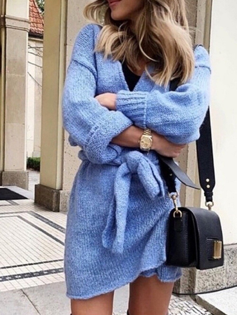 Zara Oversized Wrap Knit Sweater